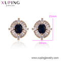 96025 xuping diseño especial lujo 18k color oro sintético zircon damas pendientes